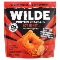 Wilde Protein Crackers Hot Honey Flavor Chicken Breast and Wheat Flour Cracker, 4.2 oz