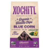 Xochitl Organic Mexican Style Totopos Blue Corn Tortilla Chips, 7.5 oz
