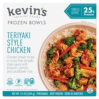 Kevin's Natural Foods Teriyaki Style Chicken Frozen Bowls, 9.5 oz