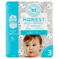 The Honest Co. Super-Soft Liner Diapers, Size 3, 16 - 28 pounds, 27 count