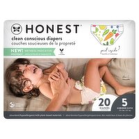 The Honest Company Clean Conscious Diapers - So Delish, Size 5, 20 CT