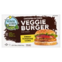 Heaven & Earth Sweet Sunshine Chickpea & Corn Veggie Burger, 4 count, 9.88 oz