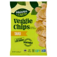 Heaven & Earth Taro Veggie Chips Crunchy Root Snack, 5 oz
