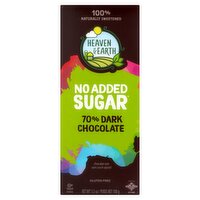 Heaven & Earth No Added Sugar 70% Dark Chocolate, 3.5 oz