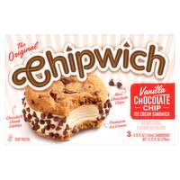 The Original Chipwich Vanilla Chocolate Chip Ice Cream Sandwich, 4.25 FL OZ, 3ct