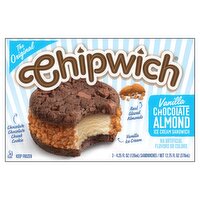 Chipwich The Original Vanilla Chocolate Almond Ice Cream Sandwich, 4.25 fl oz, 3 count