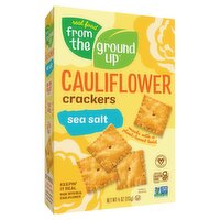 Real Food From The Ground Up Sea Salt Cauliflower Crackers, 4 oz