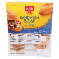 Schär Artisan Style Sandwich Rolls, 5.3 oz, 5.3 Ounce