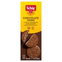 Schär Drenched in Decadent Milk Chocolate Gluten-Free Thins Cookie, 7.1 oz