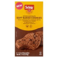 Schär Gluten-Free Double Chocolate Soft Baked Cookies, 1.2 oz, 6 count