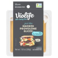 Violife Just Like Smoked Provolone Slices, Dairy-Free Vegan, 7.05 oz, 7.1 Ounce