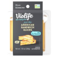 Violife Just like American Cheese Slices, Dairy-Free Vegan, 7.05 oz, 7.05 Ounce