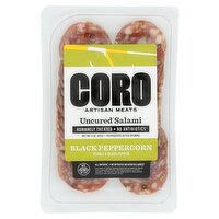 Coro Black Peppercorn Uncured Salami, 3 oz