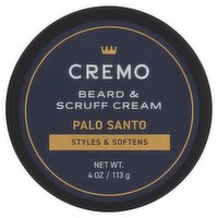 Cremo Palo Santo Styles & Softens Beard & Scruff Cream, 4 oz