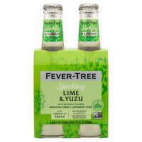 Fever-Tree Lime & Yuzu Sparkling, 6.8 fl oz, 4 count