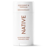 NATIVE ALUMINUM FREE DEODORANT FOR MEN & WOMEN, 72 HOUR SOLID DEODORANT STICK, COCONUT & VANILLA, 2