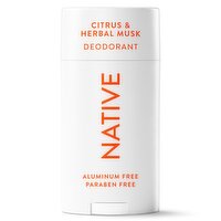 NATIVE Citrus & Herbal Musk Deodorant, 2.65 oz