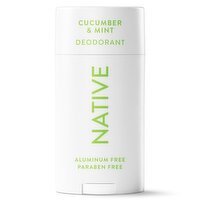 NATIVE ALUMINUM FREE DEODORANT FOR WOMEN, 72 HOUR SOLID DEODORANT STICK, CUCUMBER & MINT, 2.65oz