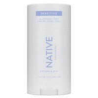 NATIVE Sensitive Cotton & Lily Deodorant, 2.65 oz