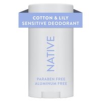Native Sensitive Cotton & Lily Deodorant, 2.65 oz