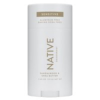 NATIVE Sensitive Sandalwood & Shea Butter Deodorant, 2.65 oz