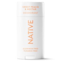 NATIVE ALUMINUM FREE DEODORANT FOR WOMEN, 72 HOUR SOLID DEODORANT STICK, SWEET PEACH & NECTAR, 2.65
