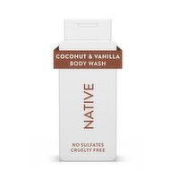 Native Coconut & Vanilla Body Wash 18oz, 18 Fluid ounce