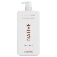 Native Coconut & Vanilla Body Wash, 36 fl oz