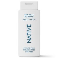 Native Body Wash, Sea Salt & Cedar, Sulfate Free, for Women and Men, 18 fl oz
