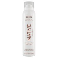 Native Coconut & Vanilla Deodorant & Body Spray, 3.5 oz, 3.5 Ounce