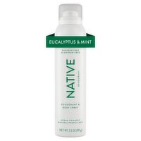 Native Eucalyptus & Mint Deodorant & Body Spray, 3.5 oz