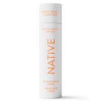 NATIVE ALUMINUM FREE DEODORANT SPRAY FOR WOMEN, 72 HOUR DEODORANT SPRAY, SWEET PEACH & NECTAR, 3.5o