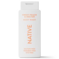 Native Sweet Peach & Nectar Body Wash 18oz, 18 Fluid ounce