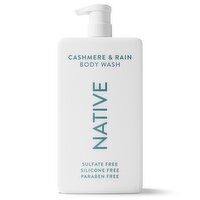 Native Body Wash, Cashmere & Rain, Sulfate Free, Naturally Derived Ingredients, 36 FL OZ