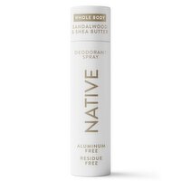 Native Whole Body Deodorant Spray, 72-Hour Odor Control, Sandalwood & Shea Butter, 3.5 fl oz