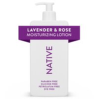 Native Moisturizing Hand & Body Lotion, Lavender & Rose, Silicone Free, for Women and Men, 16.5 oz