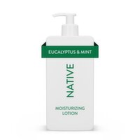 Native Moisturizing Hand & Body Lotion, Eucalyptus & Mint, Silicone Free, for Men and Women, 16.5 o