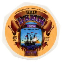 Brie d'Amir 55% Double Crème Soft Ripened Cow's Milk Cheese, 8.8 oz