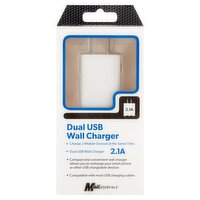 MobilEssentials 2.1A Dual USB Wall Charger