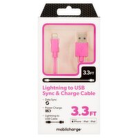 Mobilcharge 3.З ft Lightning to USB Sync & Charge Cable 