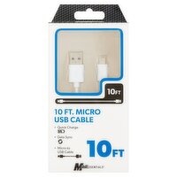 MobilEssentials 10 Ft. Micro USB Cable