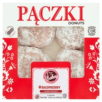 CT Bakery Raspberry Paczki Donuts, 4 count, 14.81 oz, 14.81 Ounce