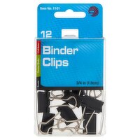 Ava 3/4 in Binder Clips, 12 count