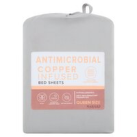 Madison Luxury Home Antimicrobial Copper Infused Bed Sheets, Queen Size