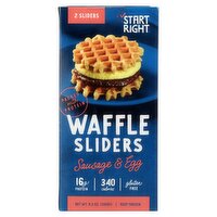 Start Right Sausage & Egg Waffle Sliders, 2 count, 9.2 oz