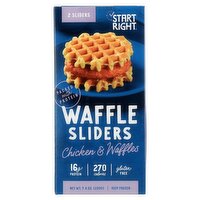 Start Right Chicken & Waffles Sliders, 2 count, 7.8 oz