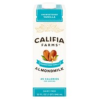 Califia Farms Unsweetened Vanilla Almondmilk, 32 fl oz