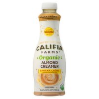 Califia Farms Organic Banana Crème Almond Creamer Limited Edition, 25.4 fl oz