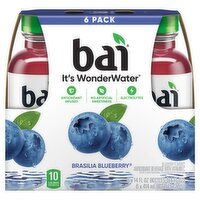 Bai It's Wonderwater Brasilia Blueberry Flavored Antioxidant Beverage, 14 fl oz, 6 count