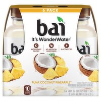 Bai It's WonderWater Puna Coconut Pineapple Flavored Antioxidant Beverage, 14 fl oz, 6 count